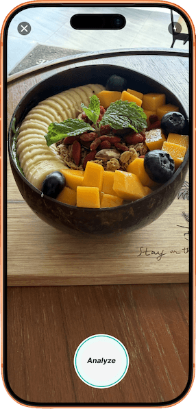 Before photo of meal before nutritional analysis with NutriShot AI food scanner